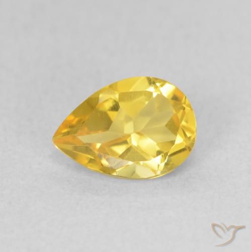 0.69ct Natürlicher Mittelgold Citrin, Birnenform, VVS-VS