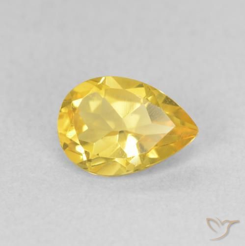9,17 ctw natürlicher Mittelgold Citrin, Birnenform, VVS-VS