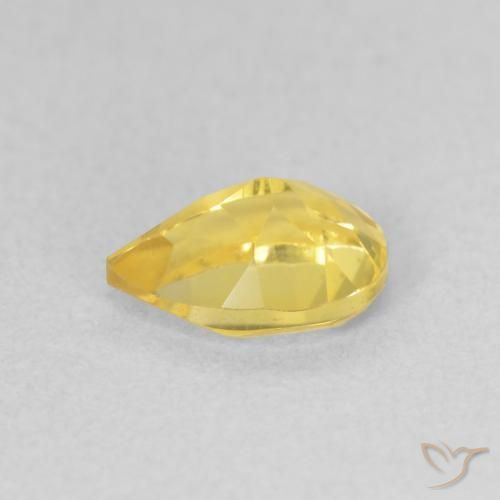 9,17 ctw natürlicher Mittelgold Citrin, Birnenform, VVS-VS