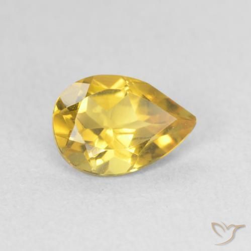 9,17 ctw natürlicher gold-orange Citrin, Birnenform, VVS-VS