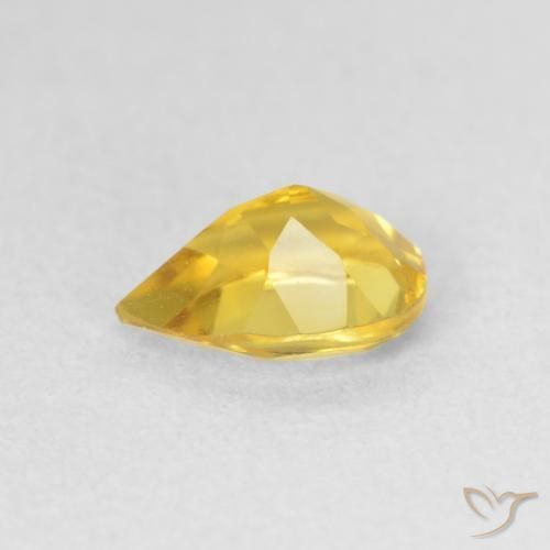 9,17 ctw natürlicher gold-orange Citrin, Birnenform, VVS-VS