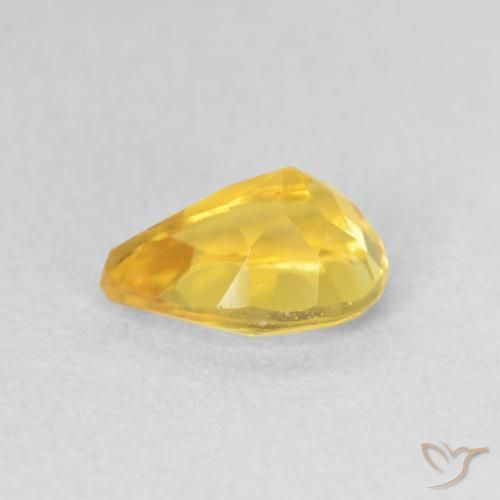 9,17 ctw natürlicher gold-orange Citrin, Birnenform, VVS-VS