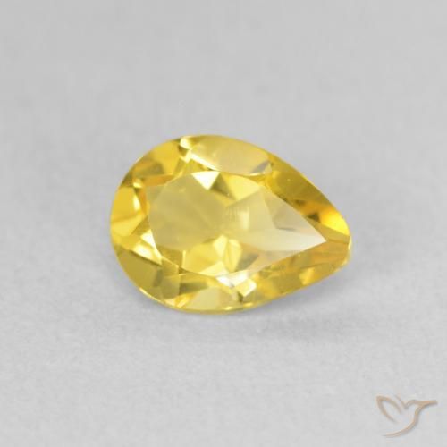 9,17 ctw natürlicher gold-orange Citrin, Birnenform, VVS-VS