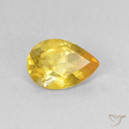 9,17 ctw natürlicher gold-orange Citrin, Birnenform, VS