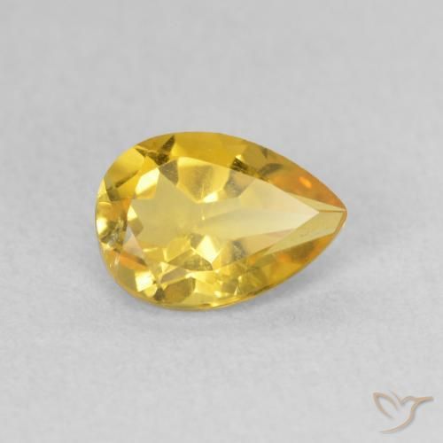9,17 ctw natürlicher gold-orange Citrin, Birnenform, VS