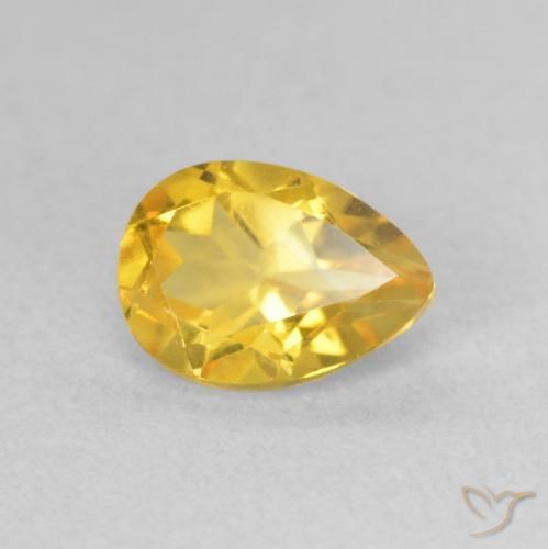 9,17 ctw natürlicher gold-orange Citrin, Birnenform, VS