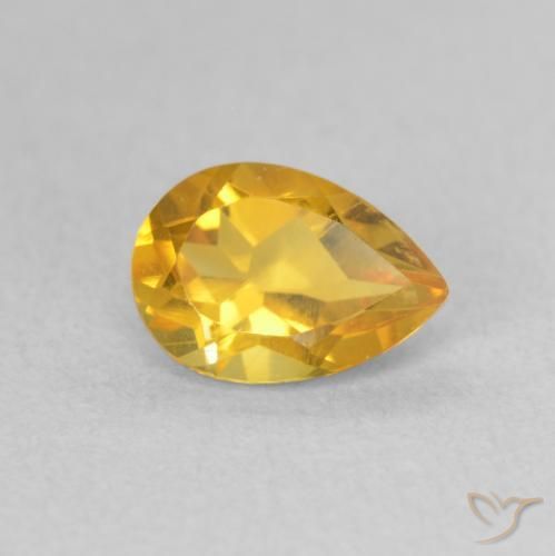 9,17 ctw natürlicher Mittelgold Citrin, Birnenform, VS