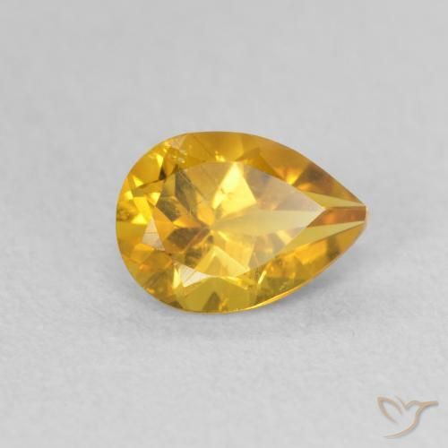 9,17 ctw natürlicher gold-orange Citrin, Birnenform, VS
