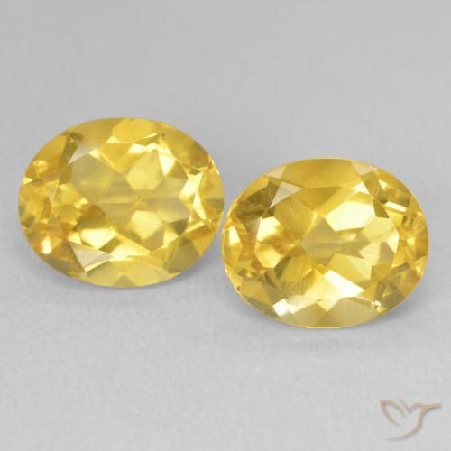 6.90ctw Natürlicher Mittelgold Citrin, Oval, VVS-VS