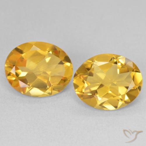 6.38ctw Natürlicher Golden Citrin, Oval, VVS-VS