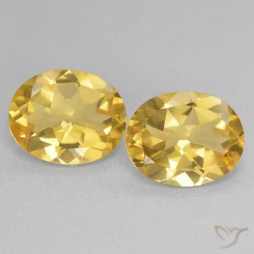 6.41ctw Natürlicher gold-orange Citrin, Oval, VVS-VS