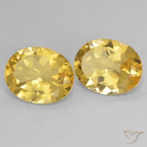 6.41 ct natürliche gold-orange Citrin-Edelsteine, Oval, VVS-VS