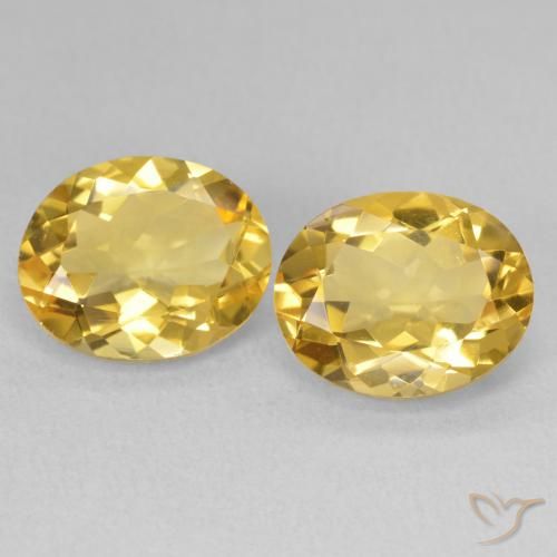 6.17ctw Natürlicher Golden Citrin, Oval, VVS-VS