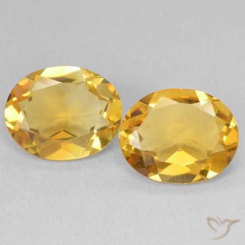 5.81ctw Natürlicher Golden Citrin, Oval, VVS-VS