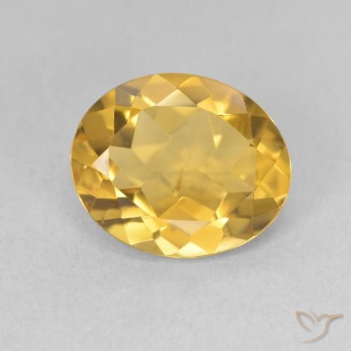 3.31ct Natürlicher Tiefes Gold Citrin, Oval, VS