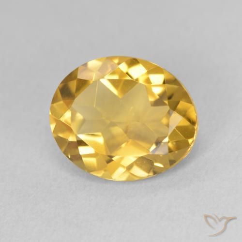 9,17 ctw natürlicher Tiefes Gold Citrin, Oval, VS
