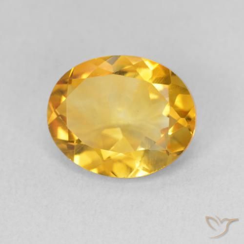 9,17 ctw natürlicher Golden Citrin, Oval, VS