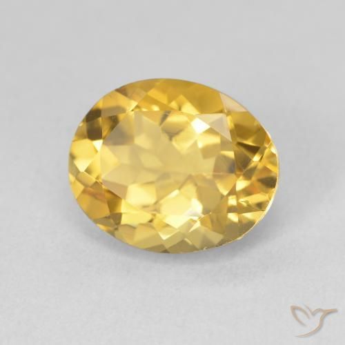 9,17 ctw natürlicher Mittelgold Citrin, Oval, VS
