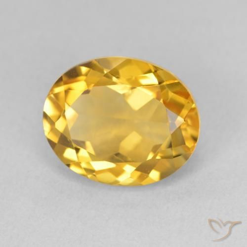 9,17 ctw natürlicher Helles Gold Citrin, Oval, VS