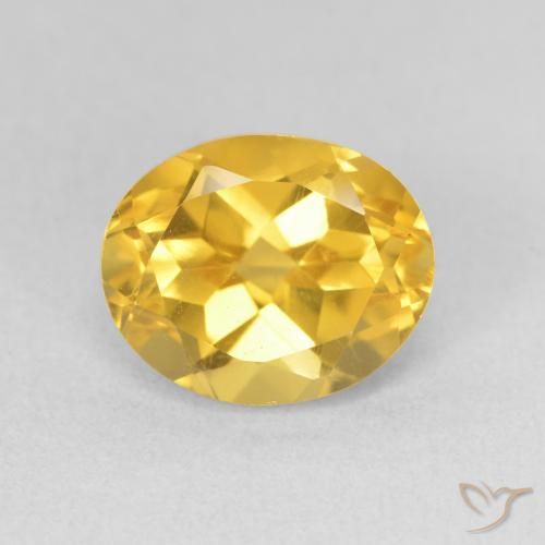 3.42ct Natürlicher Helles Gold Citrin, Oval, VS
