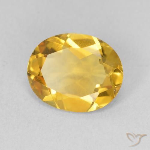 9,17 ctw natürlicher Golden Citrin, Oval, VVS-VS