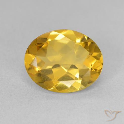 3.08ct Natürlicher Mittelgold Citrin, Oval, VVS-VS