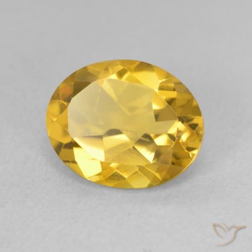 9,17 ctw natürlicher Mittelgold Citrin, Oval, VVS-VS