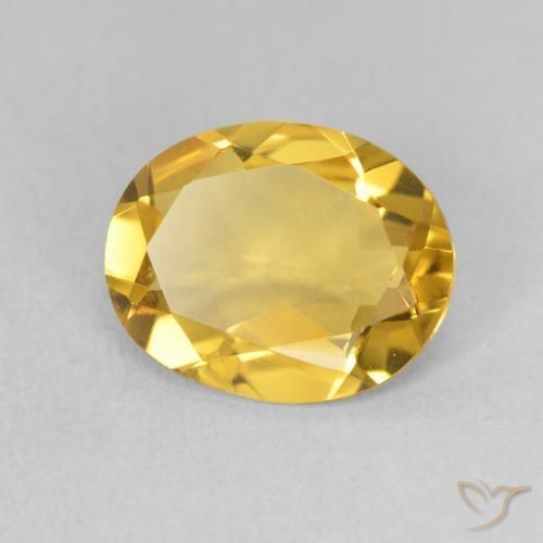 9,17 ctw natürlicher gold-orange Citrin, Oval, VVS-VS