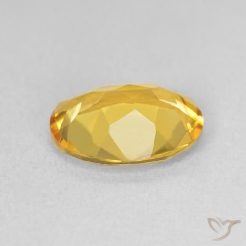 9,17 ctw natürlicher gold-orange Citrin, Oval, VVS-VS