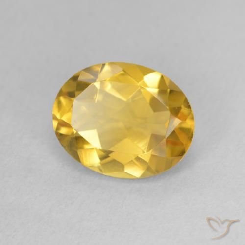 9,17 ctw natürlicher Mittelgold Citrin, Oval, VVS-VS