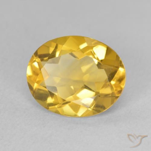 9,17 ctw natürlicher gold-orange Citrin, Oval, VVS-VS