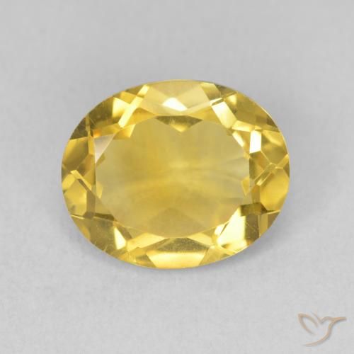 3.17ct Natürlicher Mittelgold Citrin, Oval, VVS-VS