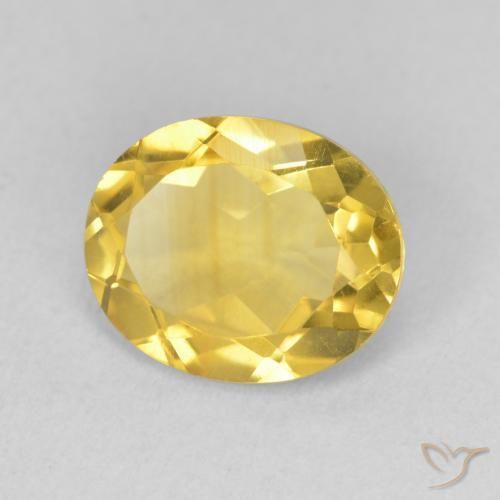 9,17 ctw natürlicher Mittelgold Citrin, Oval, VVS-VS