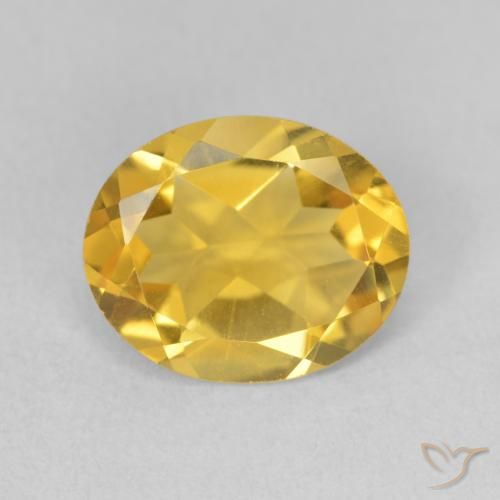 2.95ct Natürlicher Mittelgold Citrin, Oval, VVS-VS