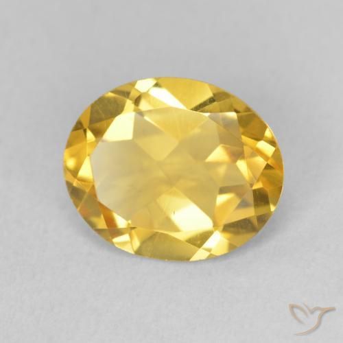 9,17 ctw natürlicher Mittelgold Citrin, Oval, VVS-VS