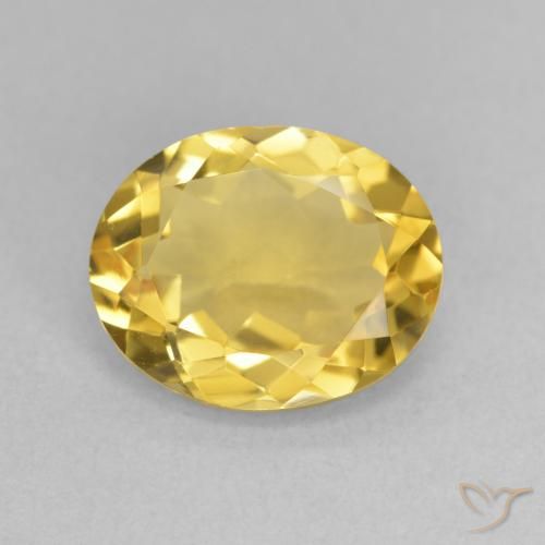 2.94ct Natürlicher Mittelgold Citrin, Oval, Lichtdurchlässig