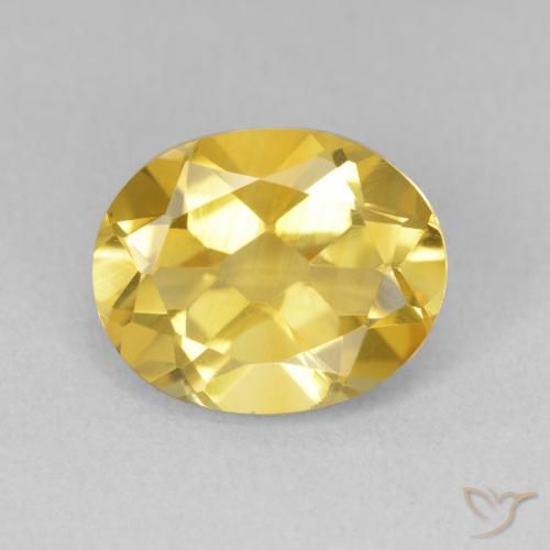 3.21ct Natürlicher Mittelgold Citrin, Oval, VVS-VS