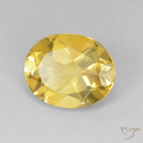 9,17 ctw natürlicher Mittelgold Citrin, Oval, VVS-VS