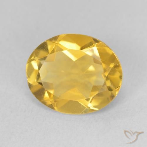 9,17 ctw natürlicher Mittelgold Citrin, Oval, VS