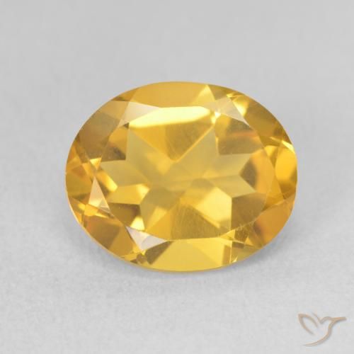 3.27ct Natürlicher Gold-Orange Citrin, Oval, VS