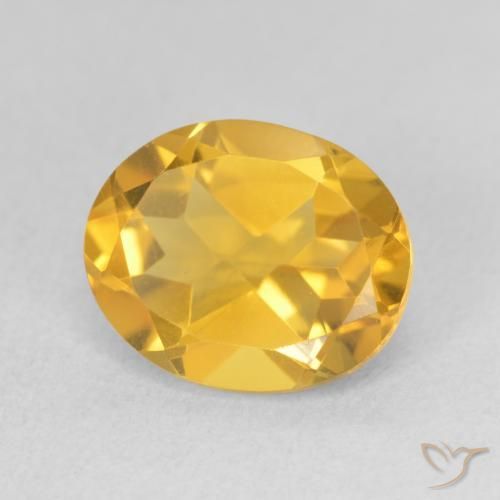 9,17 ctw natürlicher Gold-Orange Citrin, Oval, VS