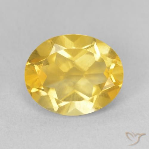 3.26ct Natürlicher Mittelgold Citrin, Oval, VS