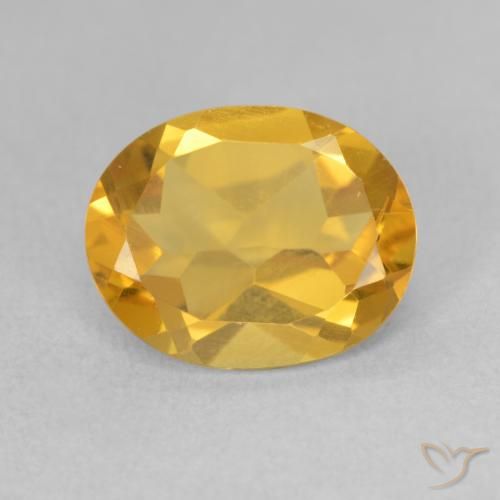 2.94ct Natürlicher Tiefes Goldorange Citrin, Oval, VS