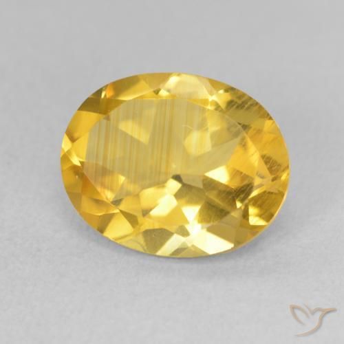 9,17 ctw natürlicher Mittelgold Citrin, Oval, VS