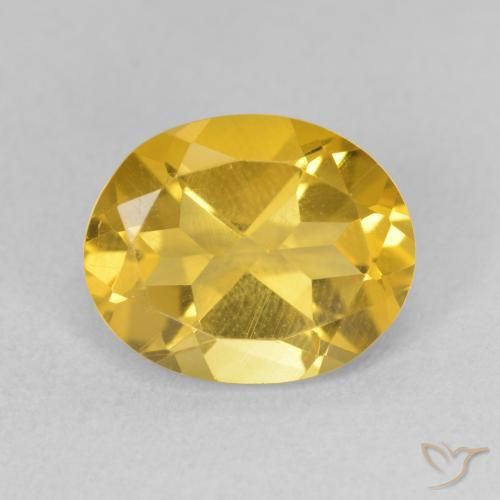 3.07ct Natürlicher Mittelgold Citrin, Oval, VS