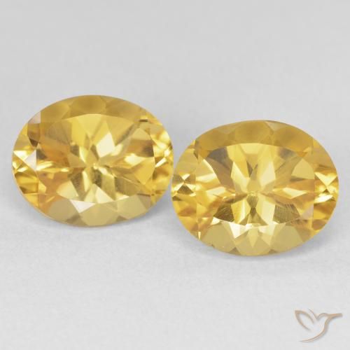7.20ctw Natürlicher Golden Citrin, Oval, VVS-VS