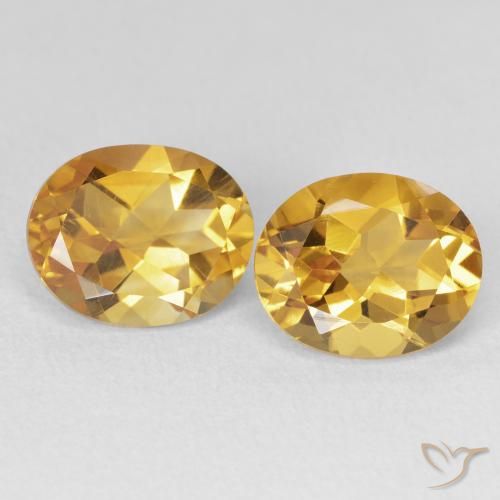 7.31ctw Natürlicher Tiefes Gold Citrin, Oval, VVS-VS