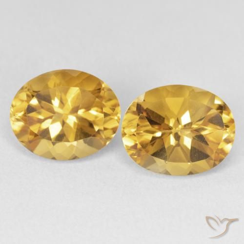 7.40ctw Natürlicher Golden Citrin, Oval, VVS-VS