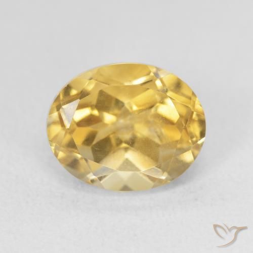 3.99ct Natürlicher Mittelgold Citrin, Oval, VVS