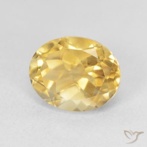 9,17 ctw natürlicher Mittelgold Citrin, Oval, VVS